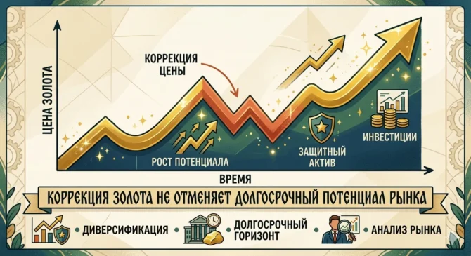 Коррекция золота